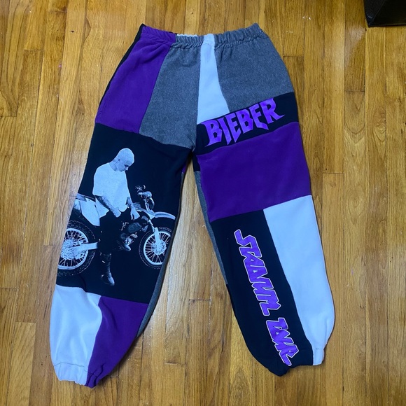Reworked Justin Bieber Patchwork Sweatpants - Picture 5 of 6